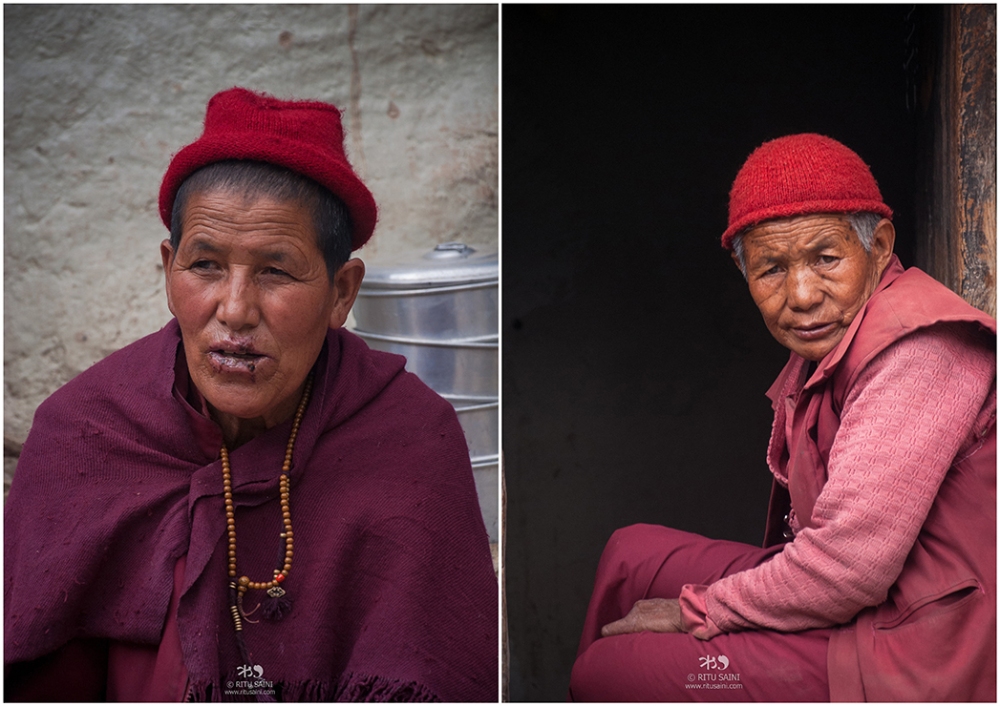 Portraits of Nuns at Charang Rangrik Monastery